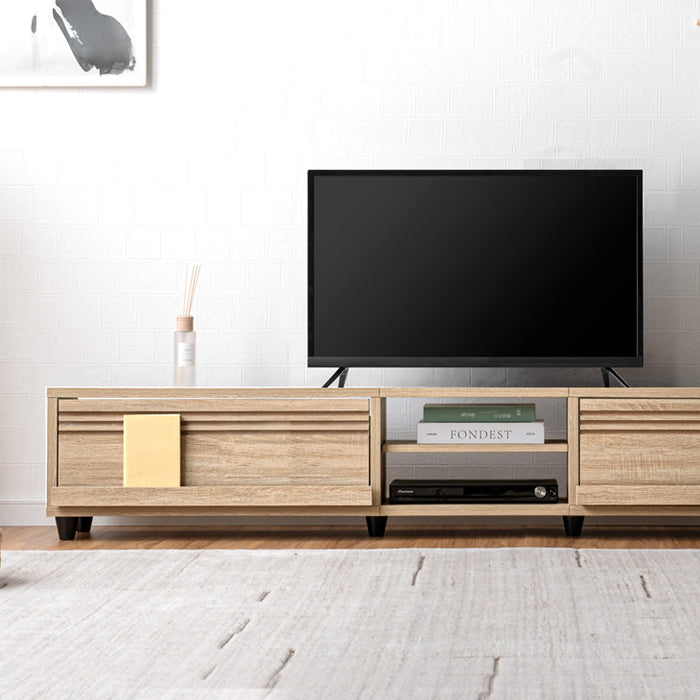 ［幅180cm］テレビ台 大容量 収納 木目調 ローボード 引き出し 木製 北欧〔49600423〕