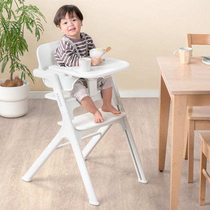 【新発売記念プライス】ベビーチェア ワンタッチ調節 折りたたみ 7段階高さ調整 テーブル付き ベルト 足置き〔93000001〕