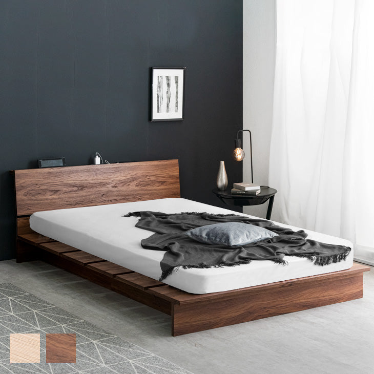 ベッド ナチュラル セミダブル ボンネルコイルマットレス付きds-2333105