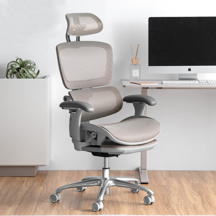 高機能 オフィスチェア 座面スライド ランバーサポート ロッキング 3Dアーム メッシュ デスクチェア〔31500060〕