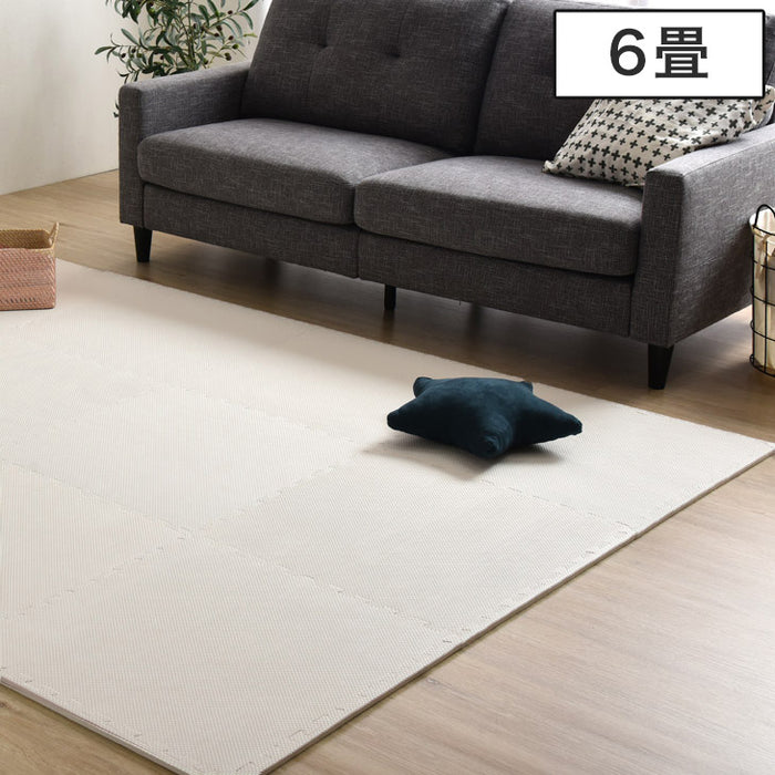 【アウトレット 在庫限り品】6畳 ジョイントマット 32枚 大判59cm 防音 抗菌 防臭 オフホワイト単色〔1870000136・out3038〕
