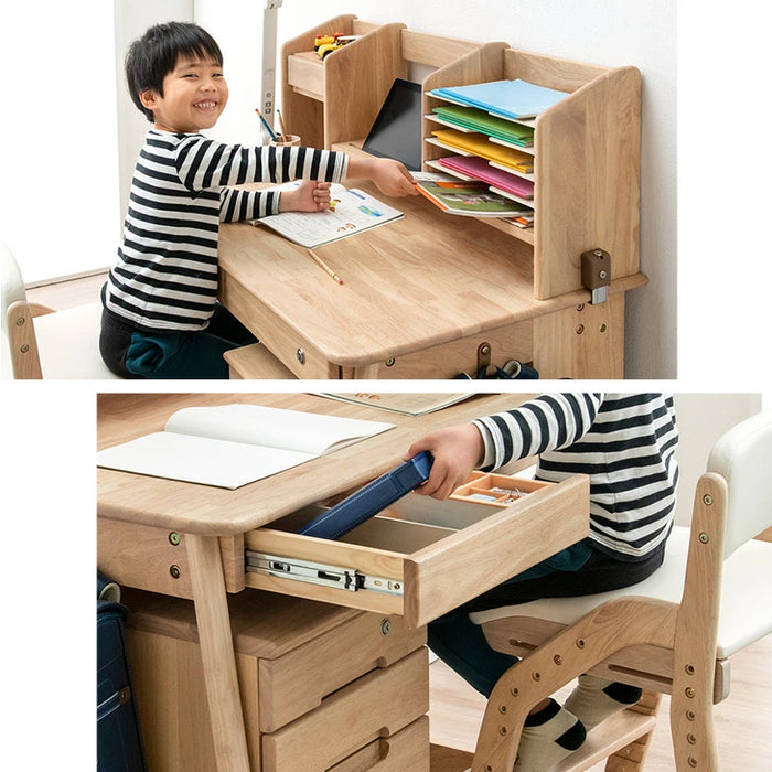 子供学習机☆3点セット☆組み替え自由☆①机 【引取り割引有り】 新開発 現役ママが考えた 学習机 3点セット 幅100cm 天然木 デスク