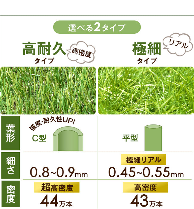 【防草シート付き】 超リアル極細人工芝 芝生 1m×10m 防草シート付き 毛足35mm u字ピン 24本 水はけ 高耐久 本物級 〔50900019〕