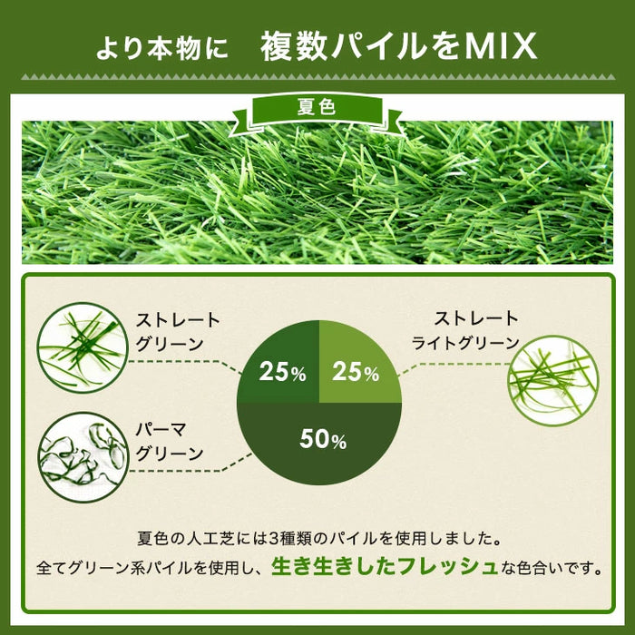 【5月の目玉プライス】［1×10m］防炎認定 人工芝 毛足35mm ロール式 高耐久 防炎 耐UV加工 排水穴付き 防炎加工〔50900022〕