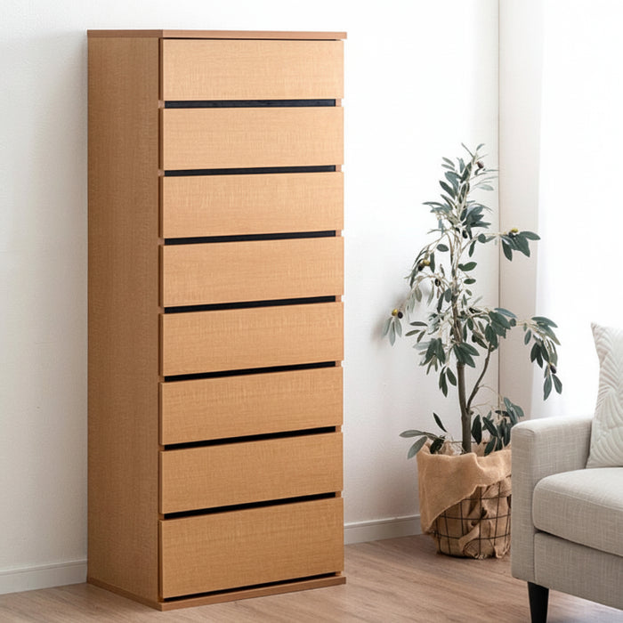 国産完成品 ハイチェスト 8段 ［幅60cm］大容量 大川家具｜タンスの