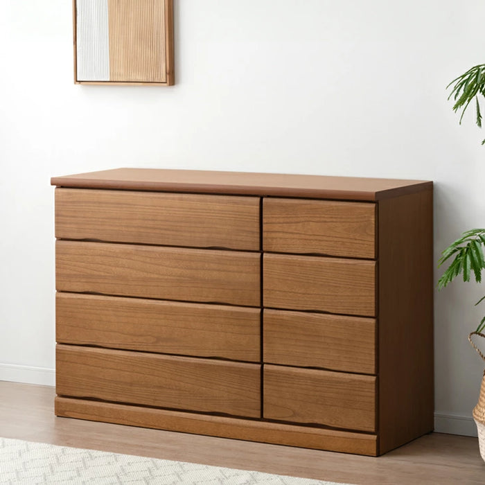 ［幅120・4段］国産 桐 タンス 完成品 チェスト 木製 大容量 大川家具 ローチェスト 衣類収納【超大型商品】〔5131003301〕