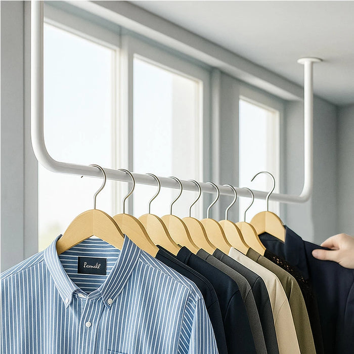 国産 アイアンバー 幅1500mm 継ぎ目のない 一体型 耐荷重30kg 物干し 日本製 コートハンガー〔51310040〕