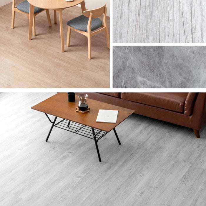 1.5畳］置くだけ簡単！フロアタイル 11枚入り 木目調 大理石調 低ホル