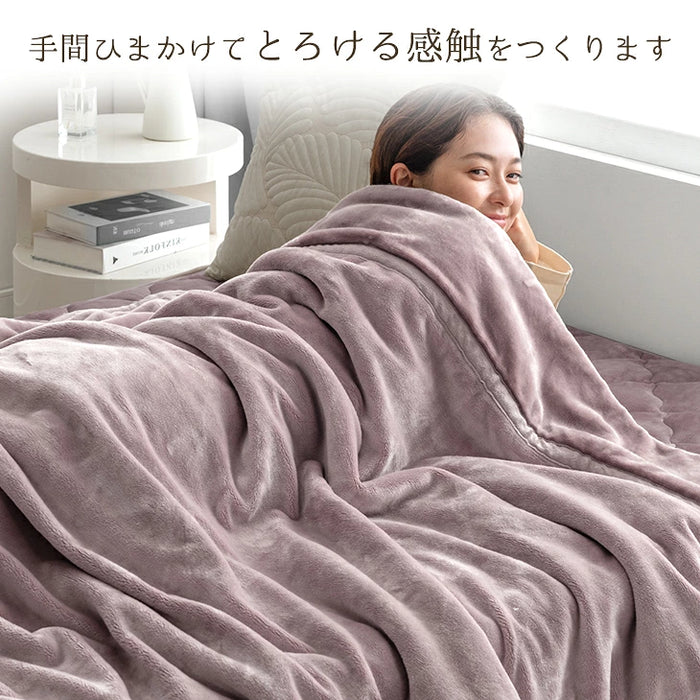 【リニューアル記念プライス】［セミダブル］Toronel -トロネル- 2枚合わせ 毛布 襟付き 洗える 軽い マイクロファイバー エコテックス 掛け布団〔58700128〕