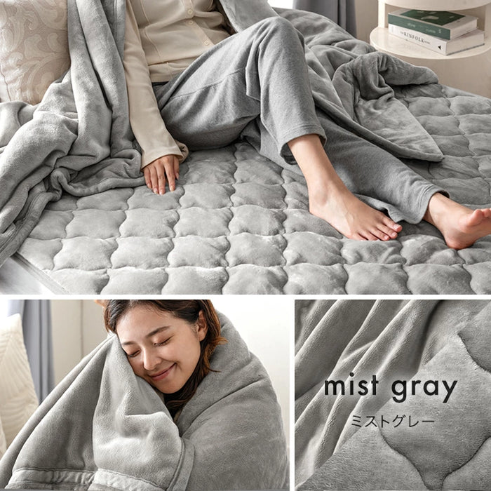 ★2026暖か福袋★ やみつきの肌触り Toronel《トロネル》[ 2枚合わせ毛布 + 敷きパッド ] シングル 洗える ブランケット フランネル〔58700119〕