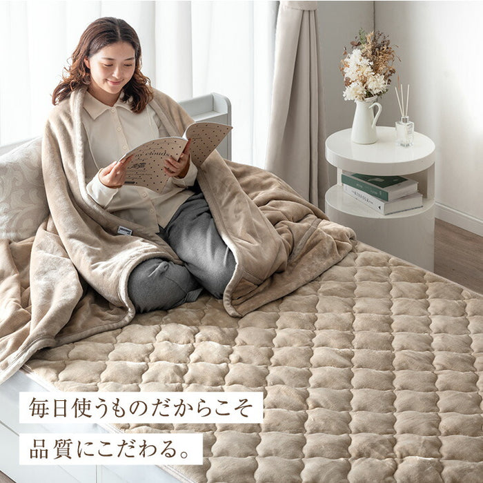 【リニューアル記念プライス】［シングル］Toronel -トロネル- 高保湿 敷きパッド 洗える フランネル 椿オイル配合 北欧 ベッドパッド 〔58700116〕