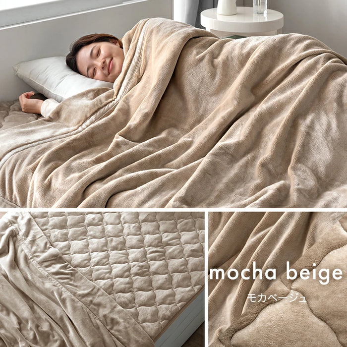 ★2026暖か福袋★ やみつきの肌触り Toronel《トロネル》[ 2枚合わせ毛布 + 敷きパッド ] シングル 洗える ブランケット フランネル〔58700119〕