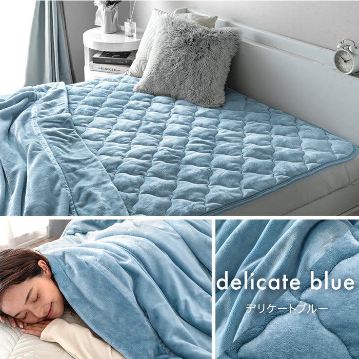 ★2026暖か福袋★ やみつきの肌触り Toronel《トロネル》[ 2枚合わせ毛布 + 敷きパッド ] シングル 洗える ブランケット フランネル〔58700119〕