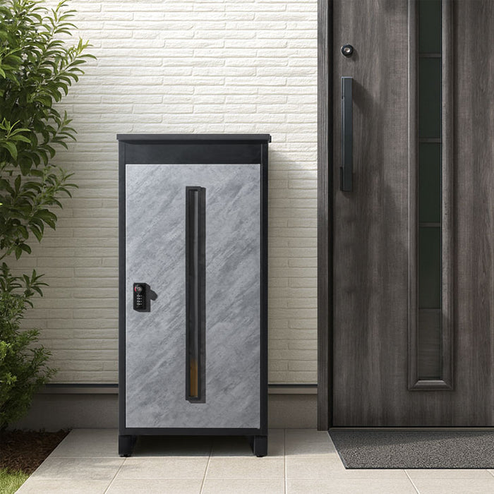 LIVBOX ーリブボックスー 宅配ボックス 押し込み式 複数投函OK 大容量 137L ゼロリターン ダイヤル式 鍵付き〔17600225〕