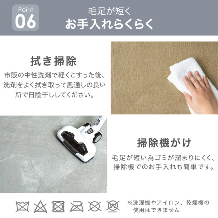 ［直径140］円形 高反発ラグ 極厚25mm フランネル 防音 滑り止め付 床暖房対応 〔61100110〕