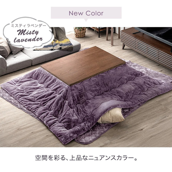 [3点セット] 120×80cmこたつテーブル＋とろりん掛け布団・敷布団 手元コントローラー ハロゲンヒーター 1年保証 〔49600073〕