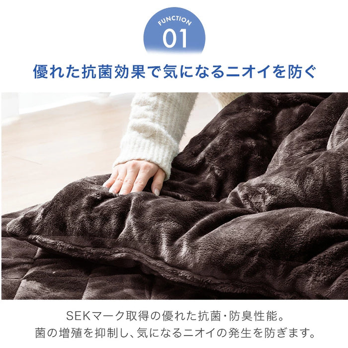 【対応こたつサイズ：幅105-120×奥行75-90cm】とろりん こたつ布団 通常タイプ 掛敷2点セット 何度も洗える 防臭 大判 掛け布団 敷布団〔61140514〕