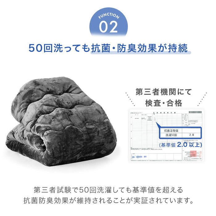 【対応こたつサイズ：幅105-120×奥行75-90cm】とろりん こたつ布団 ボリュームタイプ 掛敷2点セット 何度も洗える 防臭 大判 掛け布団 敷布団〔91300168〕