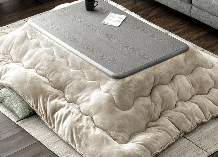 ［200×240］リバーシブル こたつ 掛け布団 中綿2.1kg 洗える 厚手 ボア＆フランネル 長方形〔61300034〕