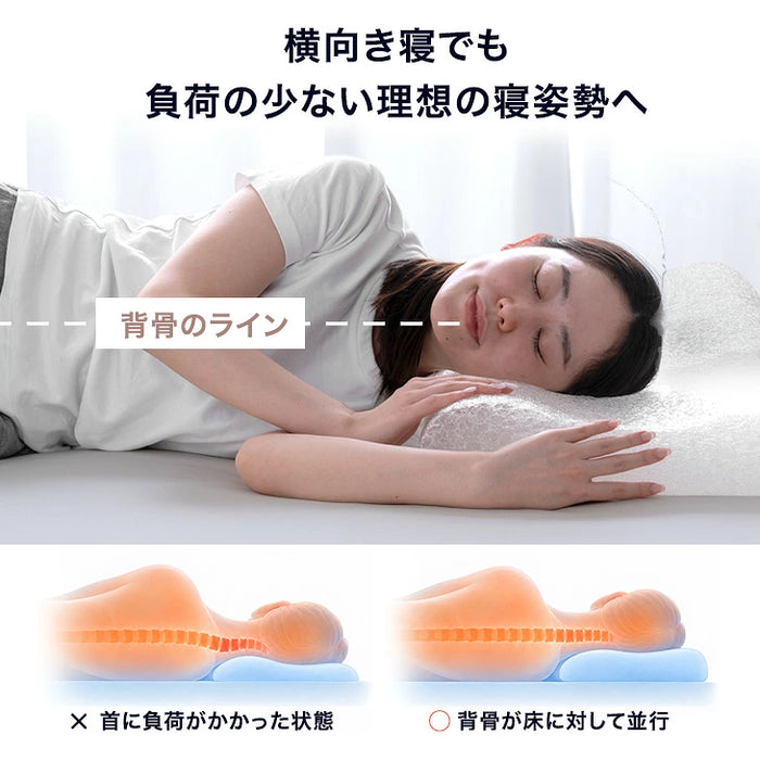 【新発売記念プライス】空気でできた枕 Goo3D Air 枕 カバー付 洗える 防ダニ 高反発 日本製 体圧分散 ウェーブ型〔51300051〕