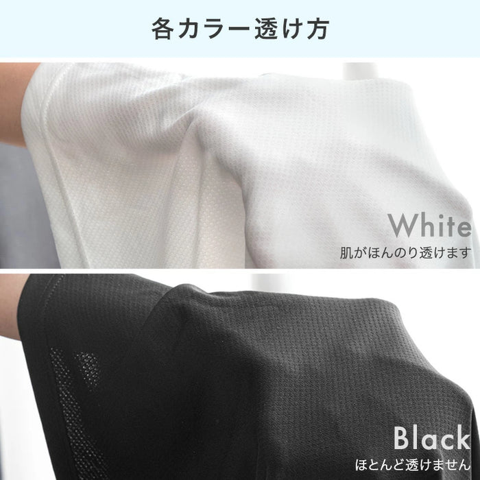 《新開発》もはや、エアコン。(R) ファン付き さらひやシャツ メッシュ 冷感 Vネック ファン付きウェア〔63900092〕