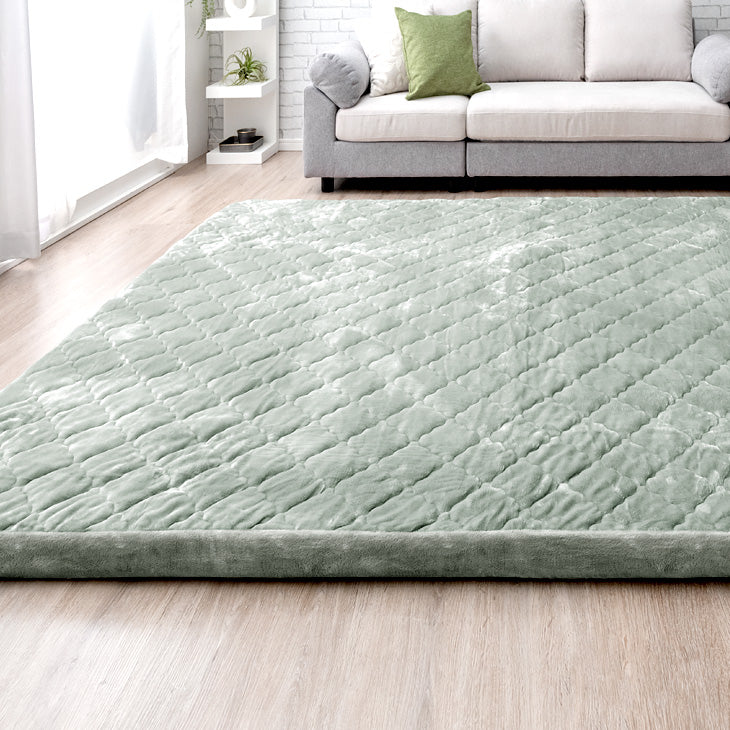 185×240] 超極厚60mm カバーリングラグ 洗える 高反発 フランネル