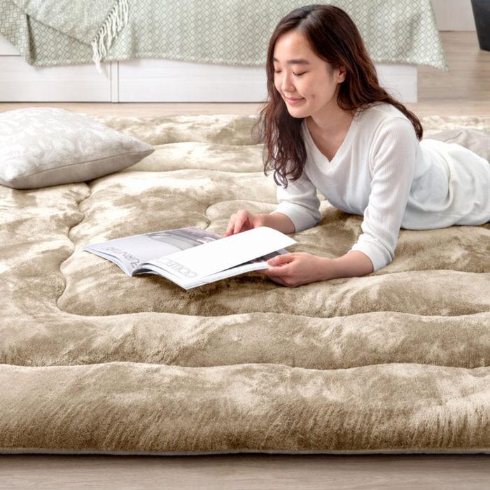 【アウトレット キャンセル戻り品】[200×300]  超極厚60mm とろりんラグ 4畳 とろけるような肌触り 極細マイクロファイバー ホットカーペット対応〔6501001121out・out3313〕