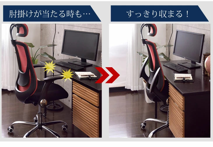 累計6.7万台突破】ヘッドレスト付 ハイバック オフィスチェア 肘付き