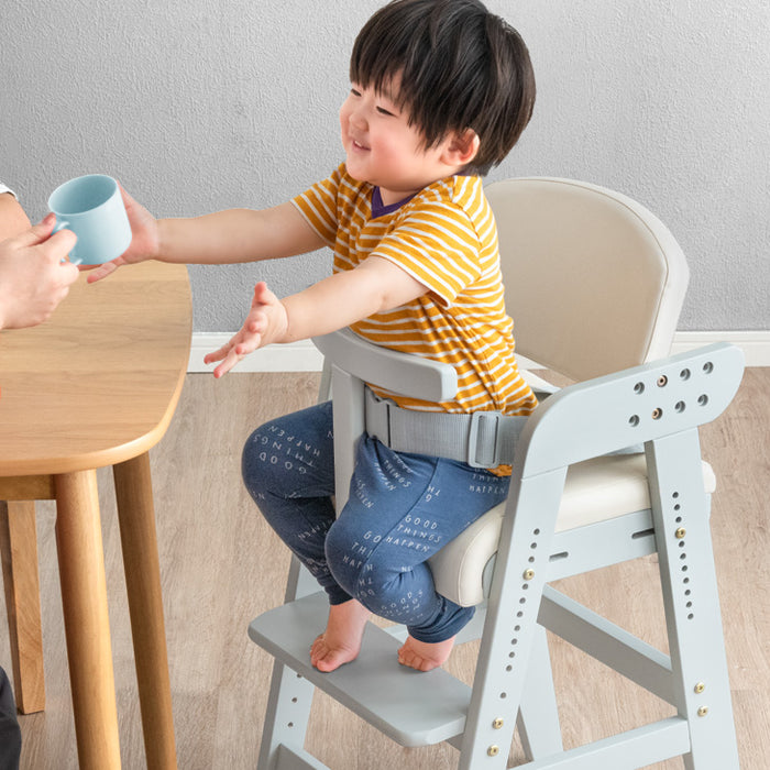 新開発】現役ママが考えた 天然木 ベビーチェア 落下防止ガード＆ベルト 高さ11段階調整 座面スライド やわらかクッション ハイタイプ〔6 —  【公式】タンスのゲン本店 家具・インテリアのネット通販