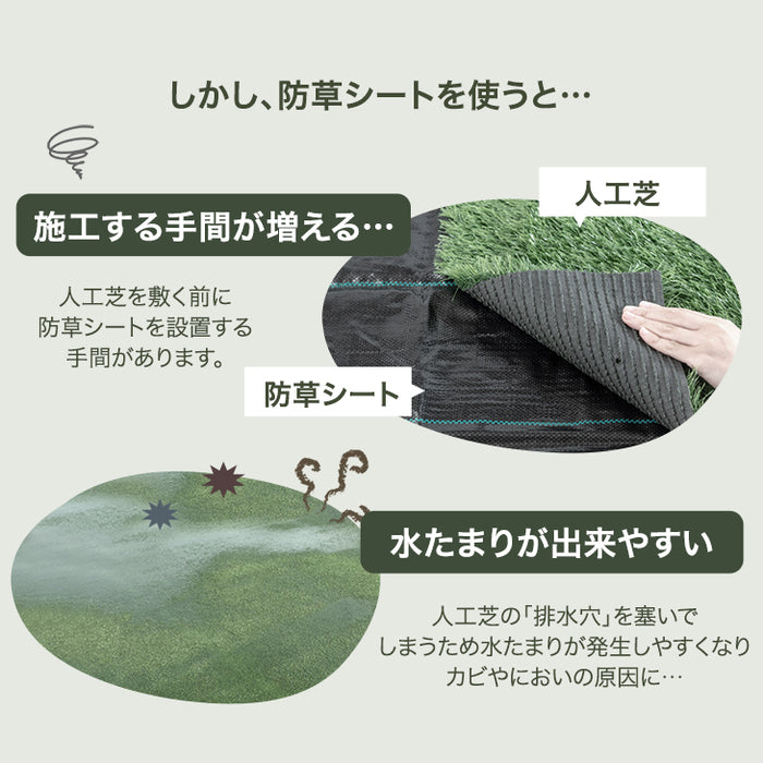 楽天市場】新提案！防草機能付き 人工芝 防草 0.5m×10m 芝丈35mm