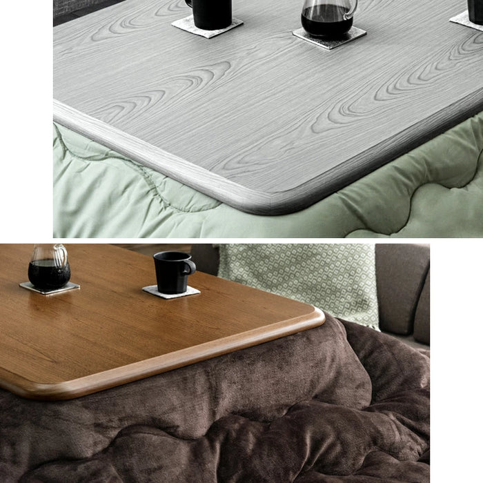 ［3点セット］[ピーチスキン] 速暖2秒！600Wハロゲンヒーター こたつ 80×80 掛敷布団 正方形 木製 炬燵 継脚 シンプル おしゃれ〔68140096〕