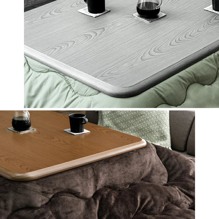 ［80×80cm］傷に強いUV塗装 こたつ テーブル単品 正方形 600W ハロゲンヒーター 手元コントローラー 継ぎ脚 コード収納ボックス〔68140093〕