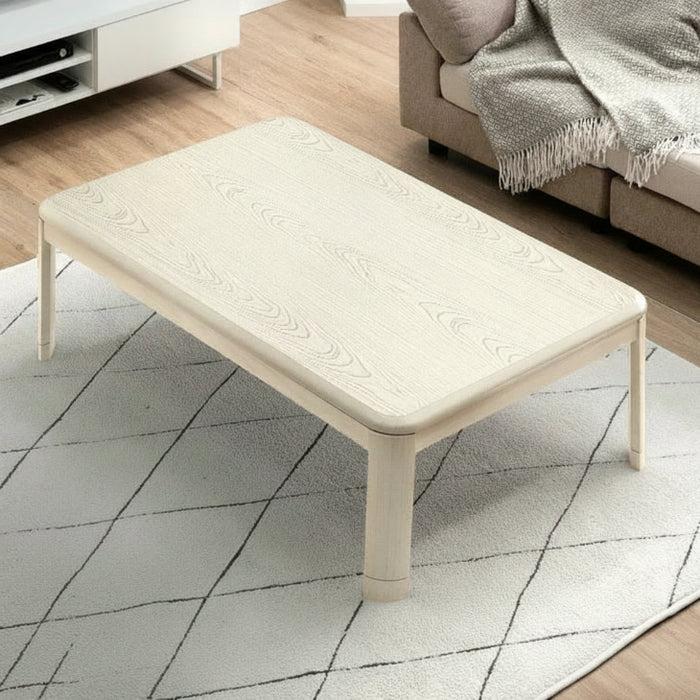 ［120×75cm］傷に強いUV塗装 こたつ テーブル単品 長方形 600W ハロゲンヒーター 手元コントローラー 継ぎ脚 コード収納ボックス〔68140094〕