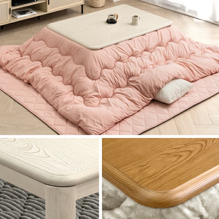［120×80cm］傷に強いUV塗装 こたつ テーブル単品 長方形 600W ハロゲンヒーター 手元コントローラー 継ぎ脚 コード収納ボックス〔68140094〕