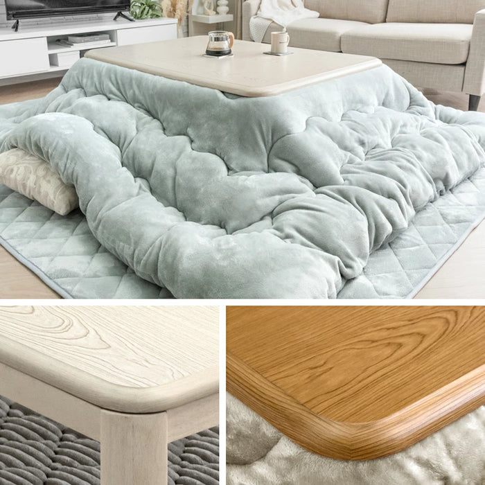 ［120×80cm］傷に強いUV塗装 こたつ テーブル単品 長方形 600W ハロゲンヒーター 手元コントローラー 継ぎ脚 コード収納ボックス〔68140094〕