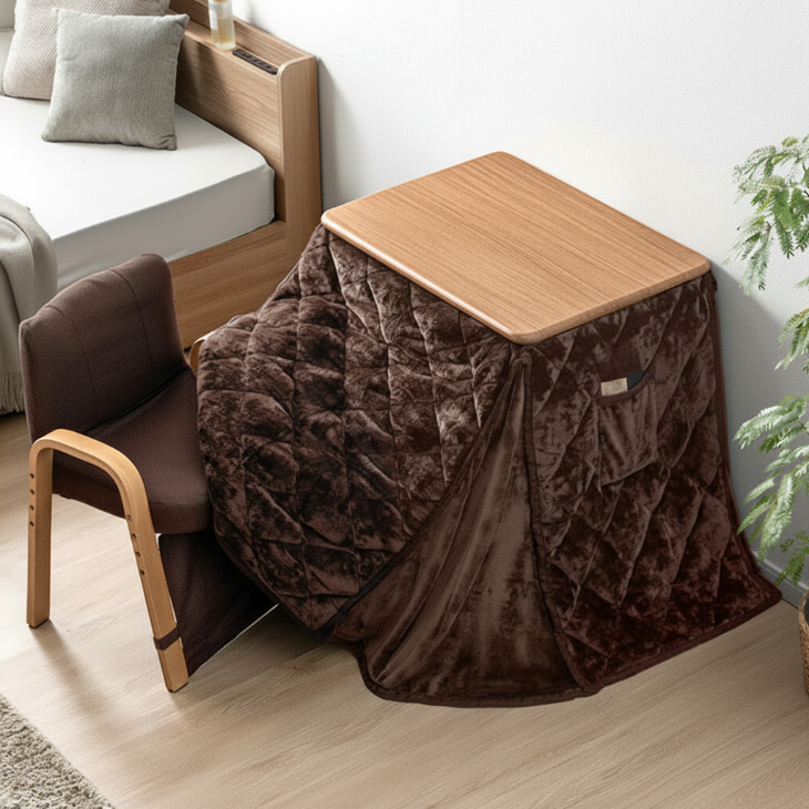 3点セット］RENEW 暖かさUP こたつ 3点セット 高さ3段階 一人用 チェア