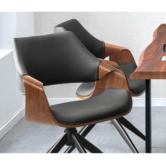 ［1脚］ 回転 ダイニングチェア 回転式 チェア 木製チェア 回転チェア 回転椅子〔68400040〕