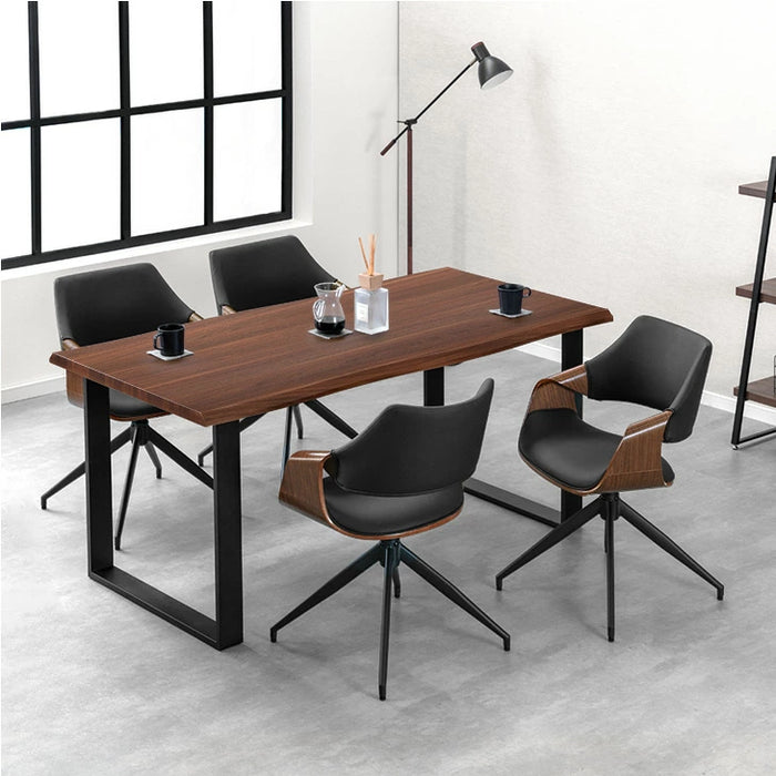 【新発売記念プライス】［2脚セット］ 回転 ダイニングチェア 回転式 チェア 木製チェア 回転チェア 回転椅子〔68400039〕