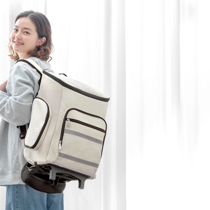 ［リュック2個］2way 防災セット キャリー付 2人用 撥水生地 大容量 非常用 枕付き 防災グッズ〔99901069〕