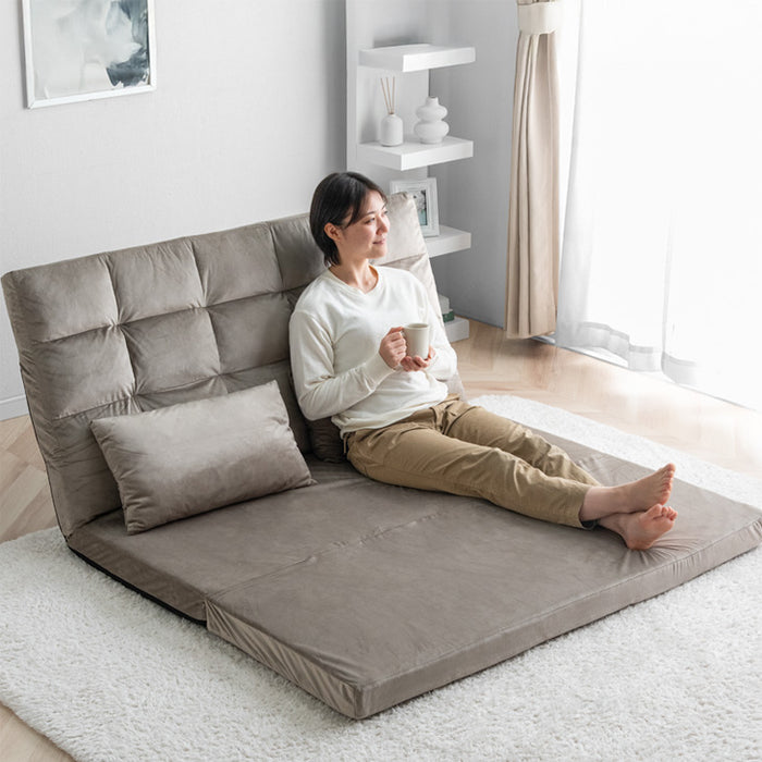 2人掛け 幅130cm 3way ソファベッド 14段階リクライニング ハイバック