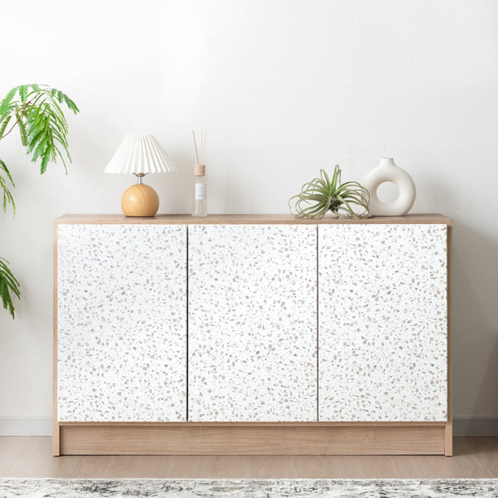 【新発売記念プライス】［幅120cm］Terrafurni -テラファニ- サイドボード テラゾー柄 国産 完成品チェスト キャビネット【超大型商品】〔24900120〕