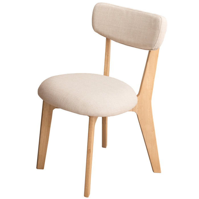 【アウトレット 撮影品】［単脚］ダイニングチェア ファブリック 天然木 リビングチェア 北欧 食卓椅子〔4960019001out・out2820〕