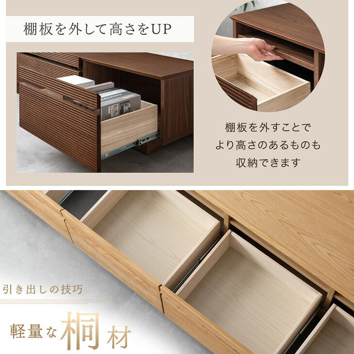 幅210cm］テレビ台 完成品 アッシュ 木製 北欧 ロータイプ
