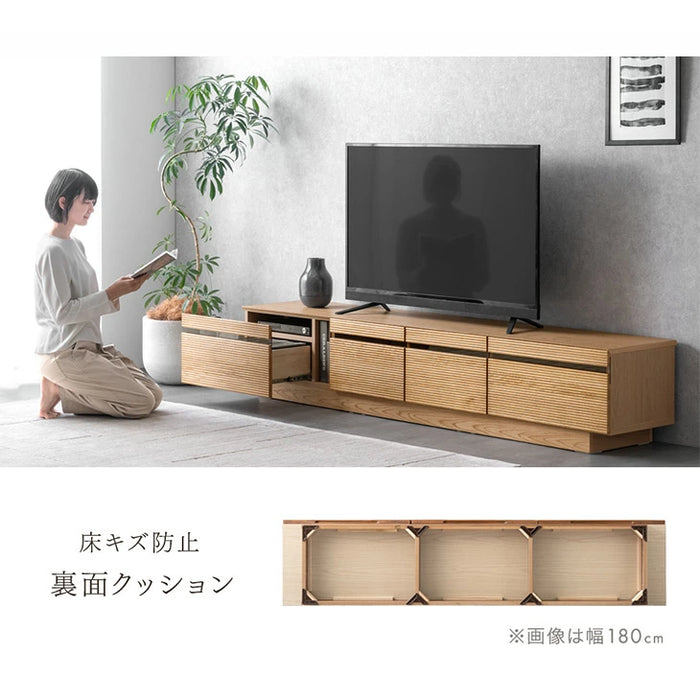 幅210cm］テレビ台 完成品 アッシュ 木製 北欧 ロータイプ