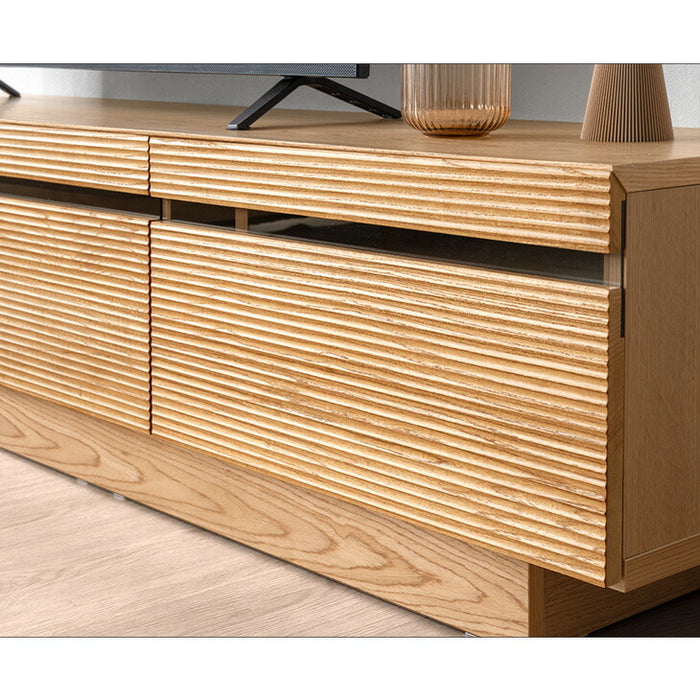 幅210cm］テレビ台 完成品 アッシュ 木製 北欧 ロータイプ