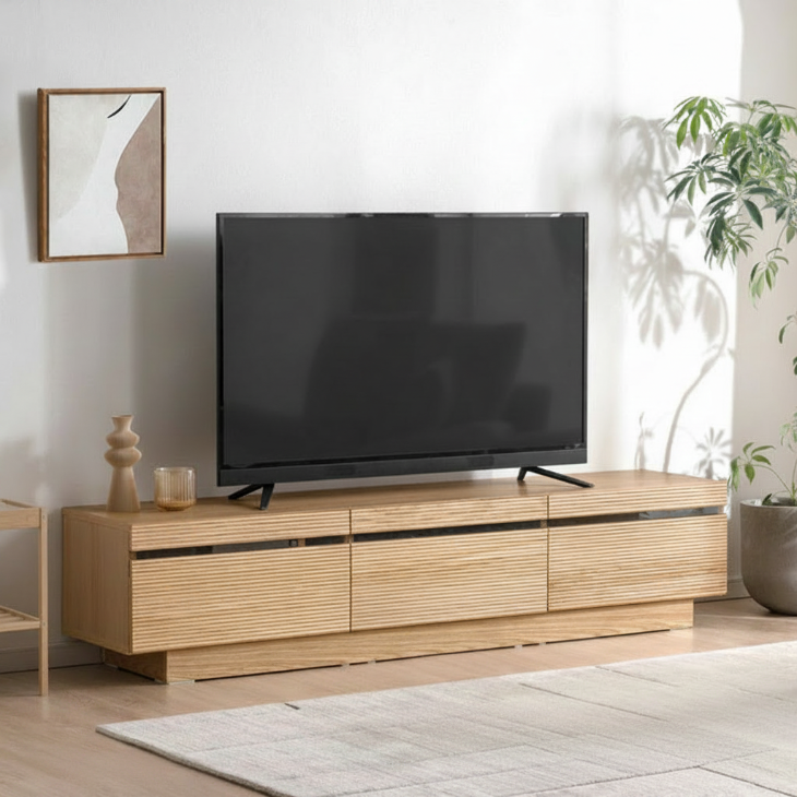 フローティングキャビネット　テレビ台　180cm 幅180cm］テレビ台 完成品 アッシュ 木製 北欧 ロータイプ