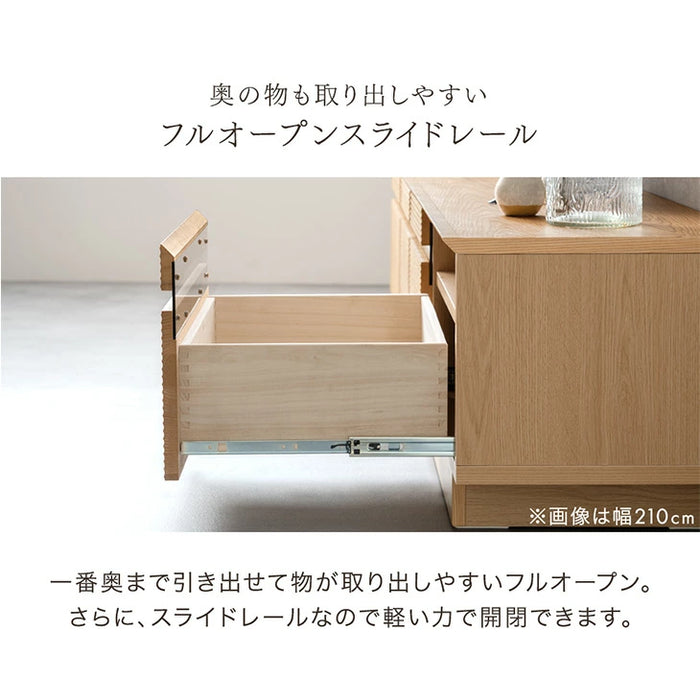 ［幅180cm］テレビ台 完成品 アッシュ 木製 北欧 ロータイプ キャビネット テレビボード【超大型商品】〔71020060〕