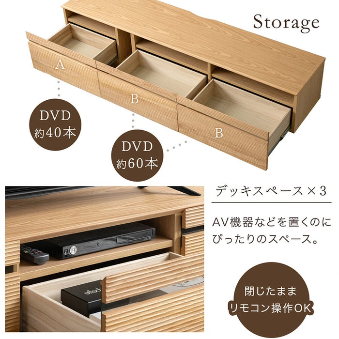幅180cm］テレビ台 完成品 アッシュ 木製 北欧 ロータイプ