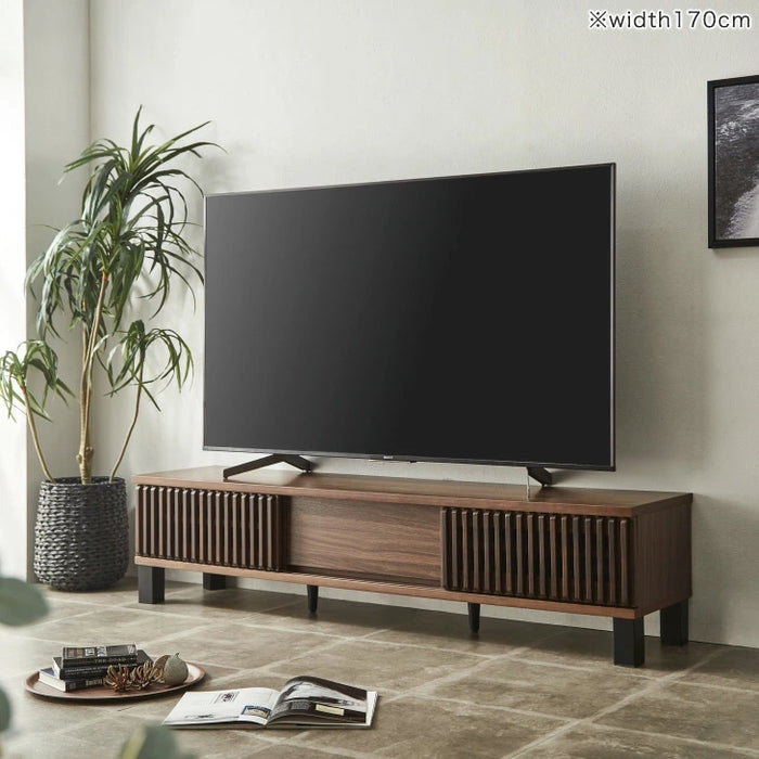 木製テレビ台　ローテーブル 幅170cm］テレビ台 天然木 完成品 ローボード 北欧 モダン 脚付き【超