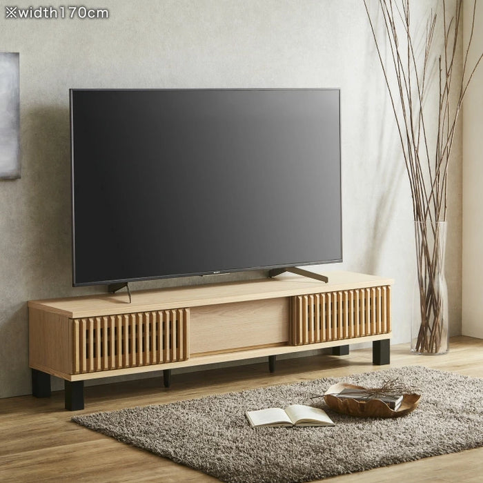 ［幅150cm］テレビ台 天然木 完成品 ローボード 北欧 モダン 脚付き【超大型商品】〔71050005〕